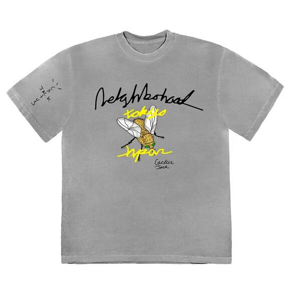 Travis Scott Cactus Jack x Neighborhood Carousel T Shirt Grey SS21 Deadstock XL - Picture 2 of 10